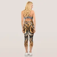 Tiger Print Capri Leggings