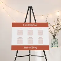 Terracotta 6 Table Seating Chart Foam Board