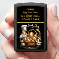 Golden Eggs and a Cheerful Farmer Prepare a Feast Zippo Lighter