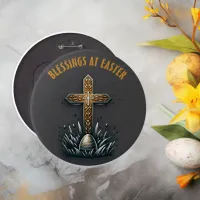 Blessings at Easter Christian Cross | Button