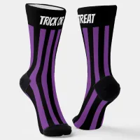 Trick or Treat Witch Purple Black Striped Socks