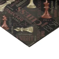 Chess Terms and Pieces Copper and Gold ID784 Tissue Paper