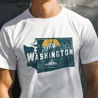 Retro Travel Iconic Washington Graphic T-Shirt