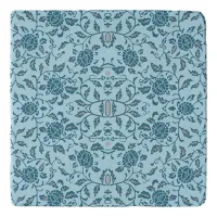 Elegant Flowery Teal Damask