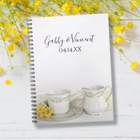 Tea Cup and Yellow Daisies Wedding Guest Book