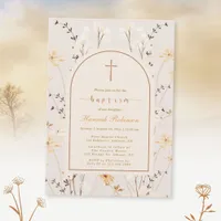 Wildflower Baptism Invitation