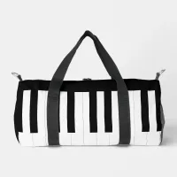 Piano Keys Black White Music Musical Keyboard Duffle Bag