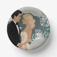 Timeless Romance: Watercolour Bride and Groom Art Paper Bowls