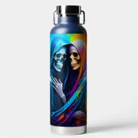 Skeletons Wrapped in a Rainbow Water Bottle