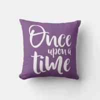 Once Upon A Time Fairytale Choose Your Own Color Throw Pillow