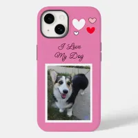 Personalized Pet Photo I Love my Dog   Case-Mate iPhone 14 Case