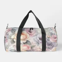 Elegant Rose Blossoms Duffle Bag