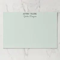 Elegant Sage Green Garden Designer Personalized Paper Pad