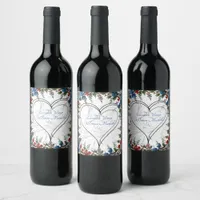 Beautiful,elegant & whimsical wedding themed decor wine label