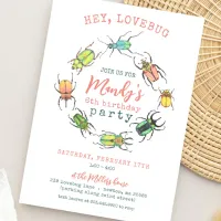 Hey Lovebug Girls Birthday Party Invitation