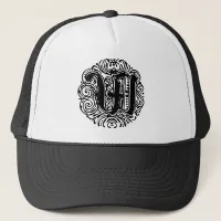 Monarchia Monogram Letter W Initial Alphabet W Trucker Hat