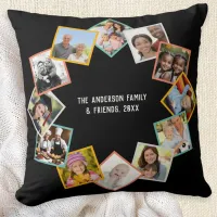 Family Friends Custom Collage Gallery Multi Photo Throw Pillow