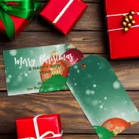 Red Green Christmas Baubles Winter Wonderland Gift Tags