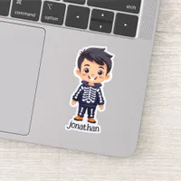 Boy in Halloween Costume Sticker