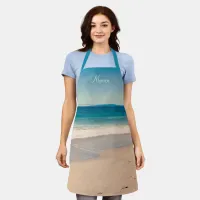 Aqua Teal Beach Photo Apron