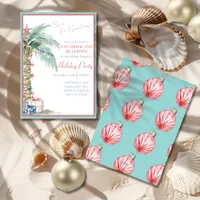 Christmas Palm Tree Holiday Party Invitation 