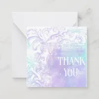 *~*  THANK YOU Pastel lace AP62 Flat Note Card