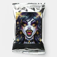 Comic Book Style Vampire Halloween Party  Coffee Drink Mix