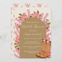 Bridal Shower Western Wildflower Cowgirl Boots Invitation