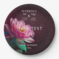 Floral Lotus Wedding Suite | Starry Night Romance Paper Plates