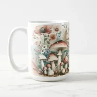 Cottage Core | Vintage Mushrooms and Flowers  Coffee Mug