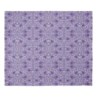 Elegant Flowery Purple Damask Duvet Cover