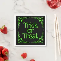 Slime Green Trick or Treat Napkins