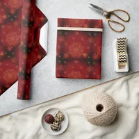 Beautiful Red, Burgundy floral Wrapping Paper