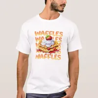 Stack of Waffles Covered in Strawberries T-Shirt