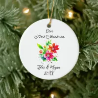 Our First Christmas Together Personalized Ceramic Ornament