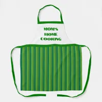 Simple Green Stripe Mom's Home Cooking Apron