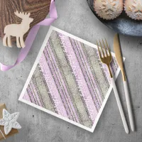 Purple Green Christmas Pattern#28 ID1009 Paper Dinner Napkins