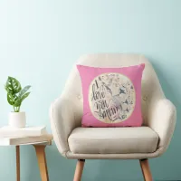 I Love You Mom Hot Pink Watercolor Any Name Throw Pillow