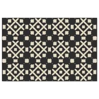Decorative Elegant Black & Beige Geometric Pattern Tissue Paper
