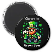 St Patrick's Day Leprechaun | Cheers to Green Beer Magnet