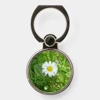 Pretty Little White and Yellow Miniature Daisy Phone Ring Stand