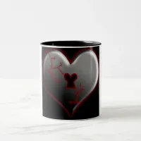 Broken Heart Two-Tone Coffee Mug