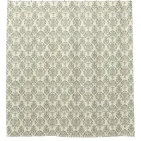 Green Damask Shower Curtain