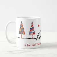 Geometric Holiday Trees with Witty Subline Coffee Mug