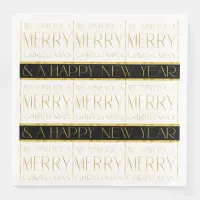 Black Gold Christmas Pattern#35 ID1009 Paper Dinner Napkins