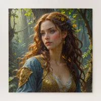 Princess walking in gardens Jigsaw Puzzle