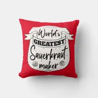 Funny Sauerkraut Throw Pillow