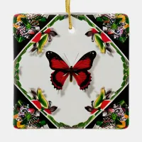 Personalized Christmas Butterfly Personalized Name Ceramic Ornament