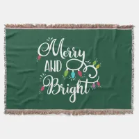 merry and bright holiday lights throw blanket