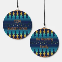 Southwest Sunset Pine Trees & Stars Personalized  Wind Chime